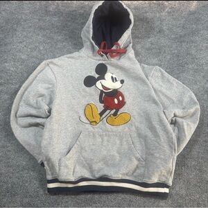 Disney Gray and Red Mickey Mouse Sweatshirt
